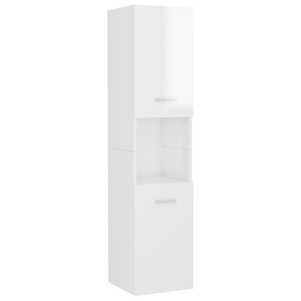 VidaXL Badkamerkast Wit Hoogglans 30x30x130cm -35% Korting!