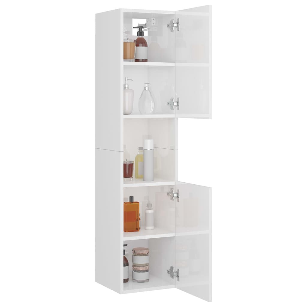VidaXL Badkamerkast Wit Hoogglans 30x30x130cm -35% Korting!