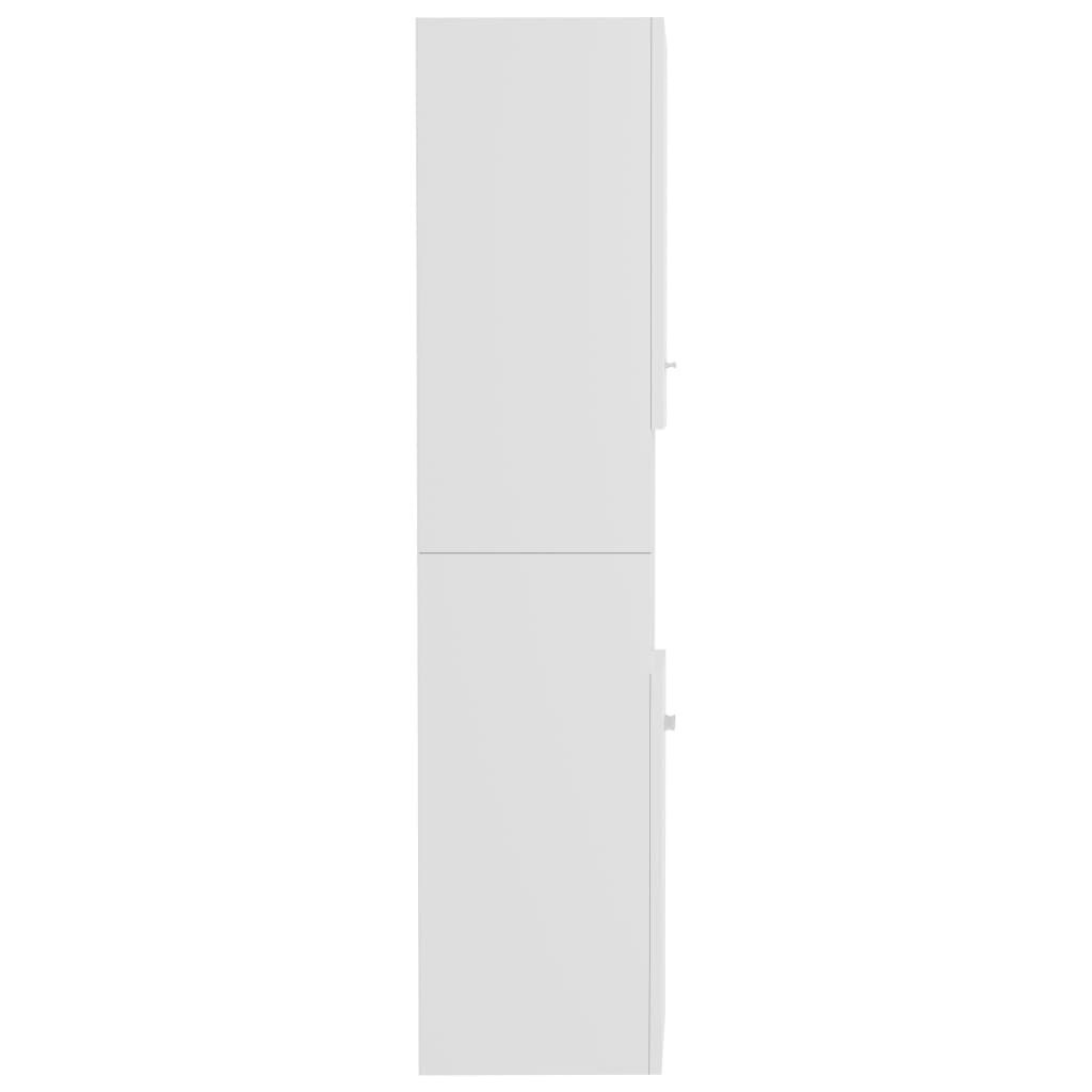 VidaXL Badkamerkast Wit Hoogglans 30x30x130cm -35% Korting!