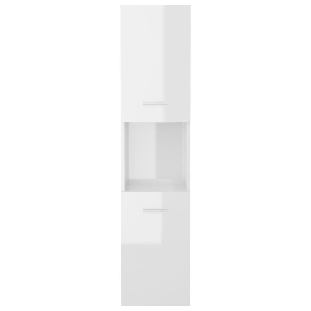VidaXL Badkamerkast Wit Hoogglans 30x30x130cm -35% Korting!