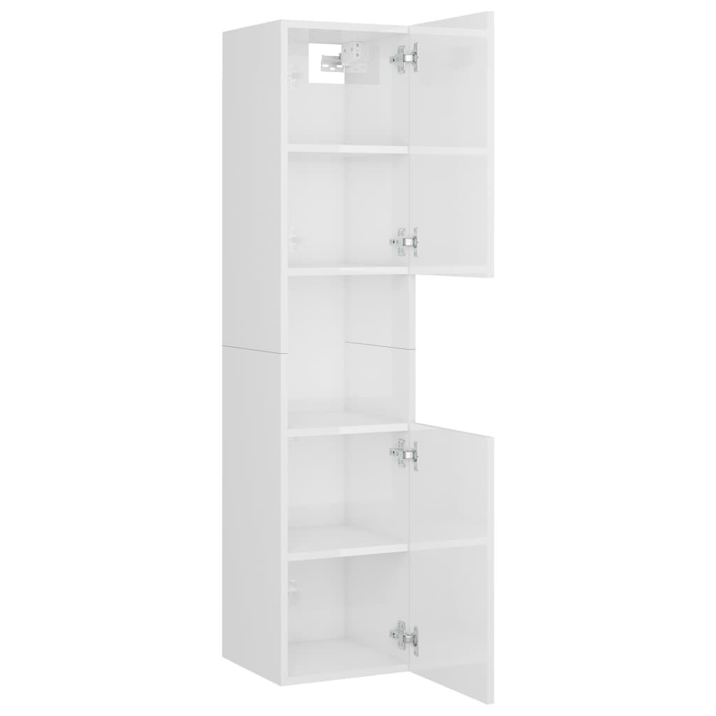 VidaXL Badkamerkast Wit Hoogglans 30x30x130cm -35% Korting!