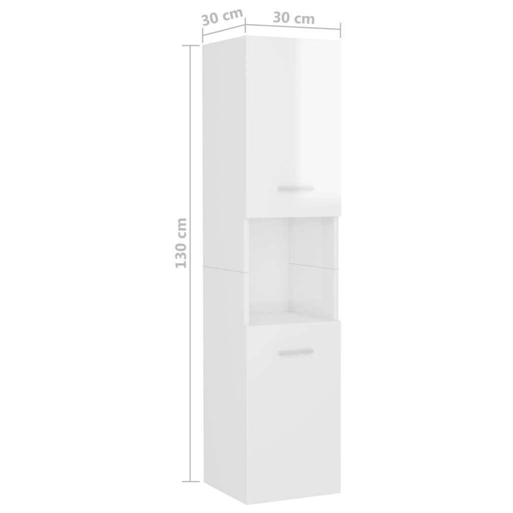VidaXL Badkamerkast Wit Hoogglans 30x30x130cm -35% Korting!