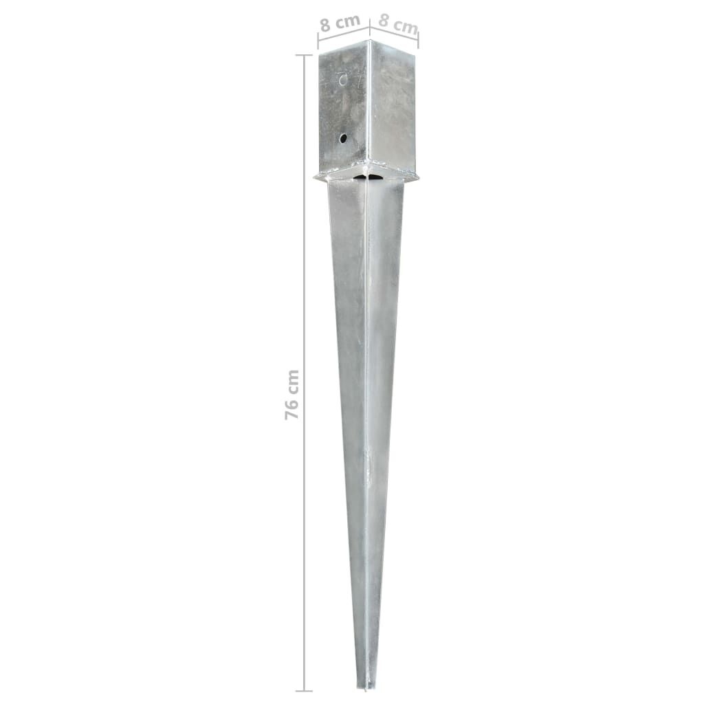 vidaXL Grondpinnen 6st 8x8x76cm - 35% Korting!