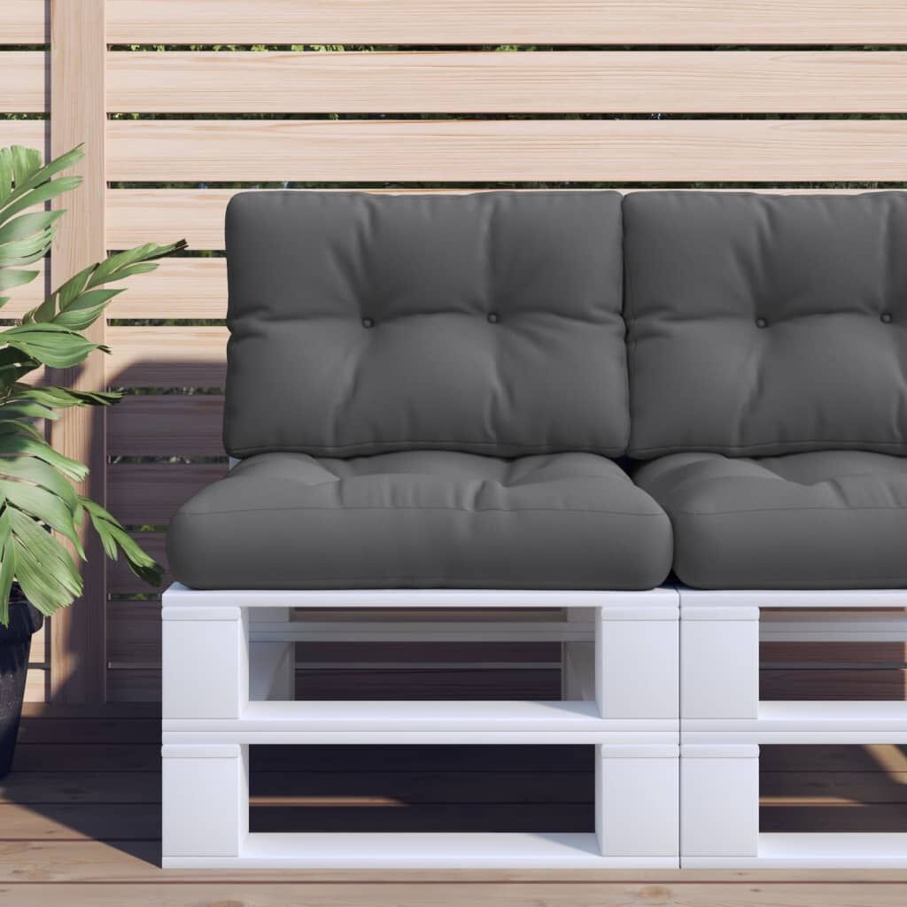 vidaXL Palletkussens Antraciet - 2 stuks - 35% Korting!