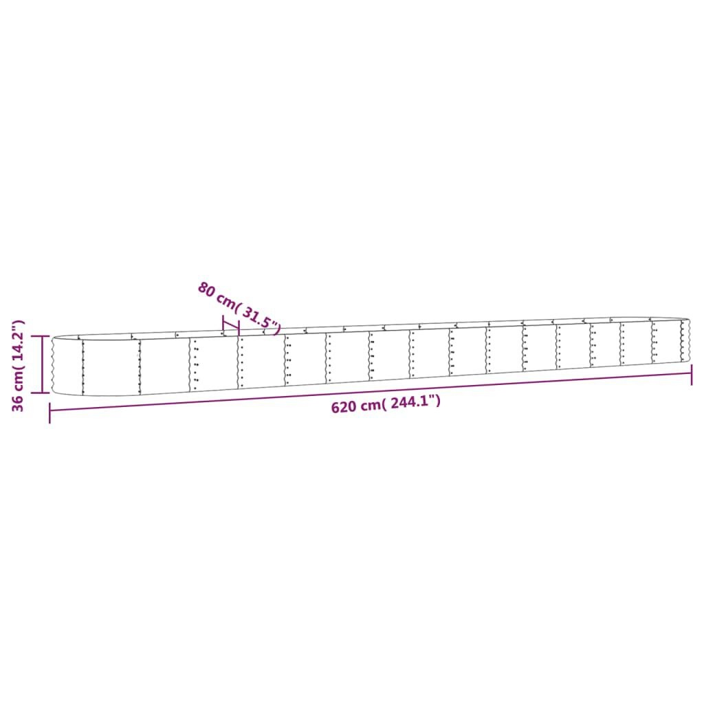 VidaXL Plantenbak Antraciet 620cm - 35% Korting!