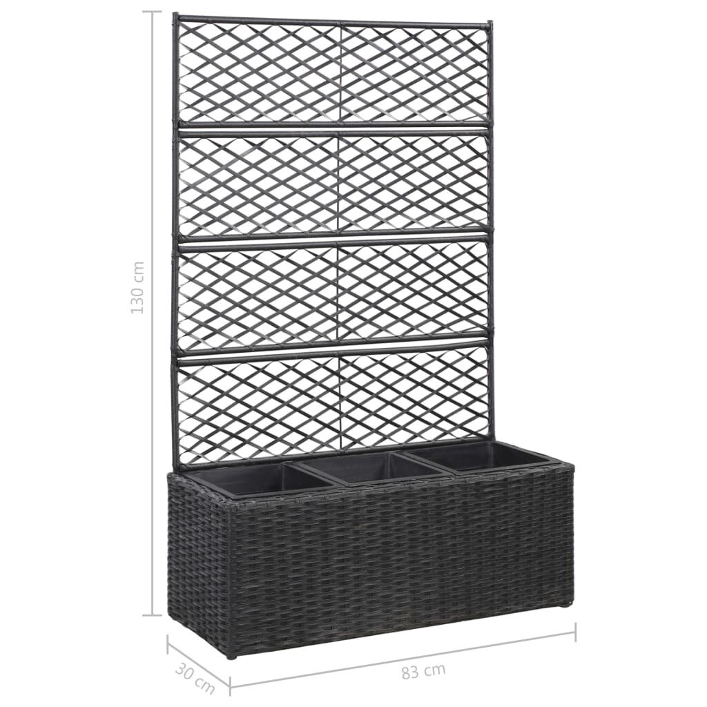 VidaXL Plantenbak met Latwerk & Potten - Zwart - 35% Korting!