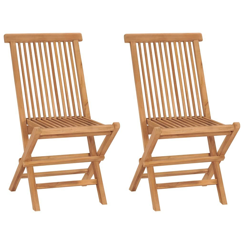 vidaXL Teak Tuinstoelen (2 st) - 35% Korting! Inklapbaar