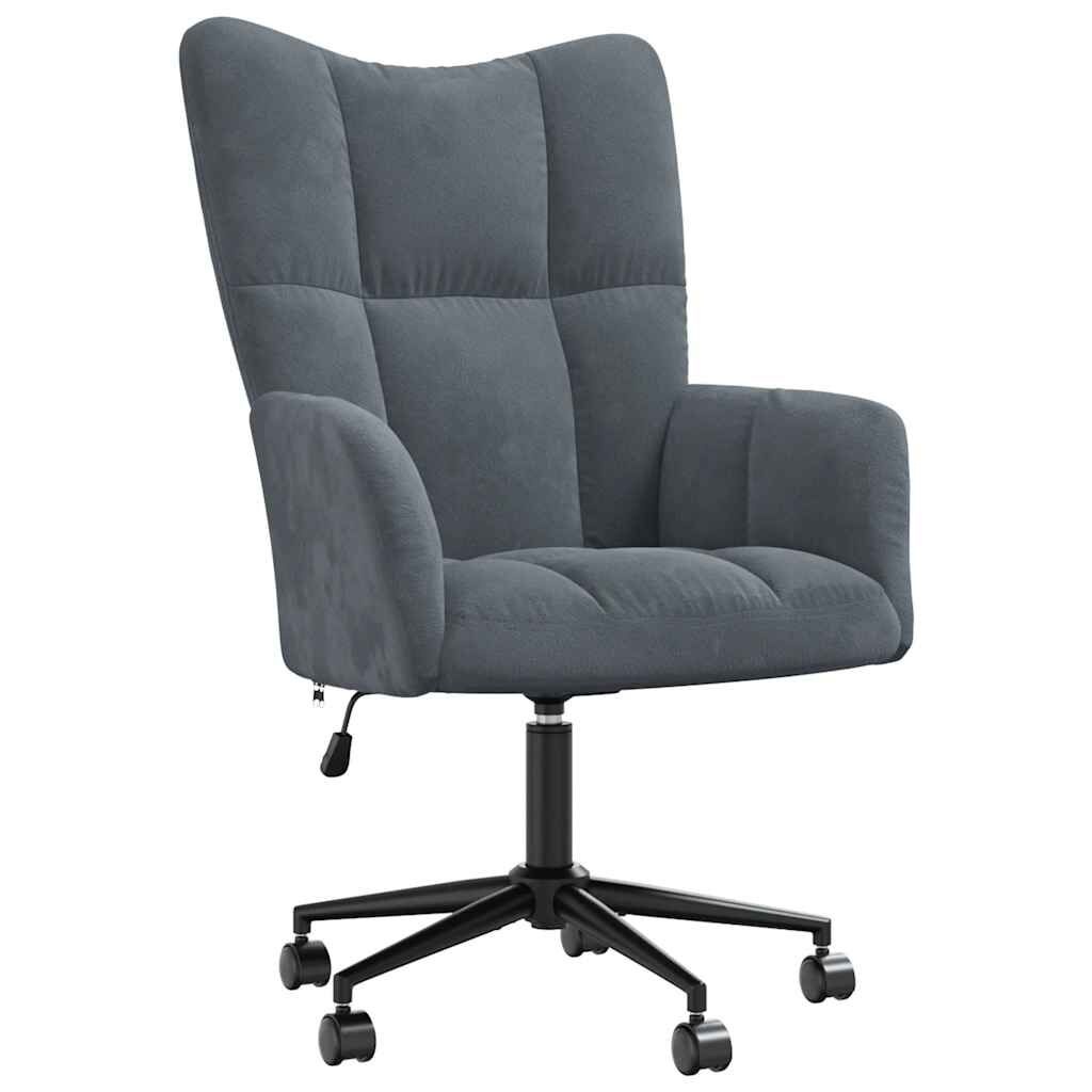 VidaXL Relaxstoel Donkergrijs Fluwelen Stof -45%