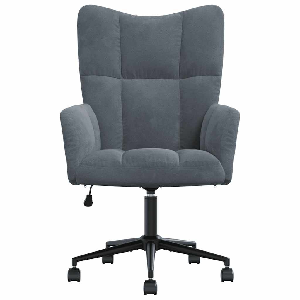VidaXL Relaxstoel Donkergrijs Fluwelen Stof -45%
