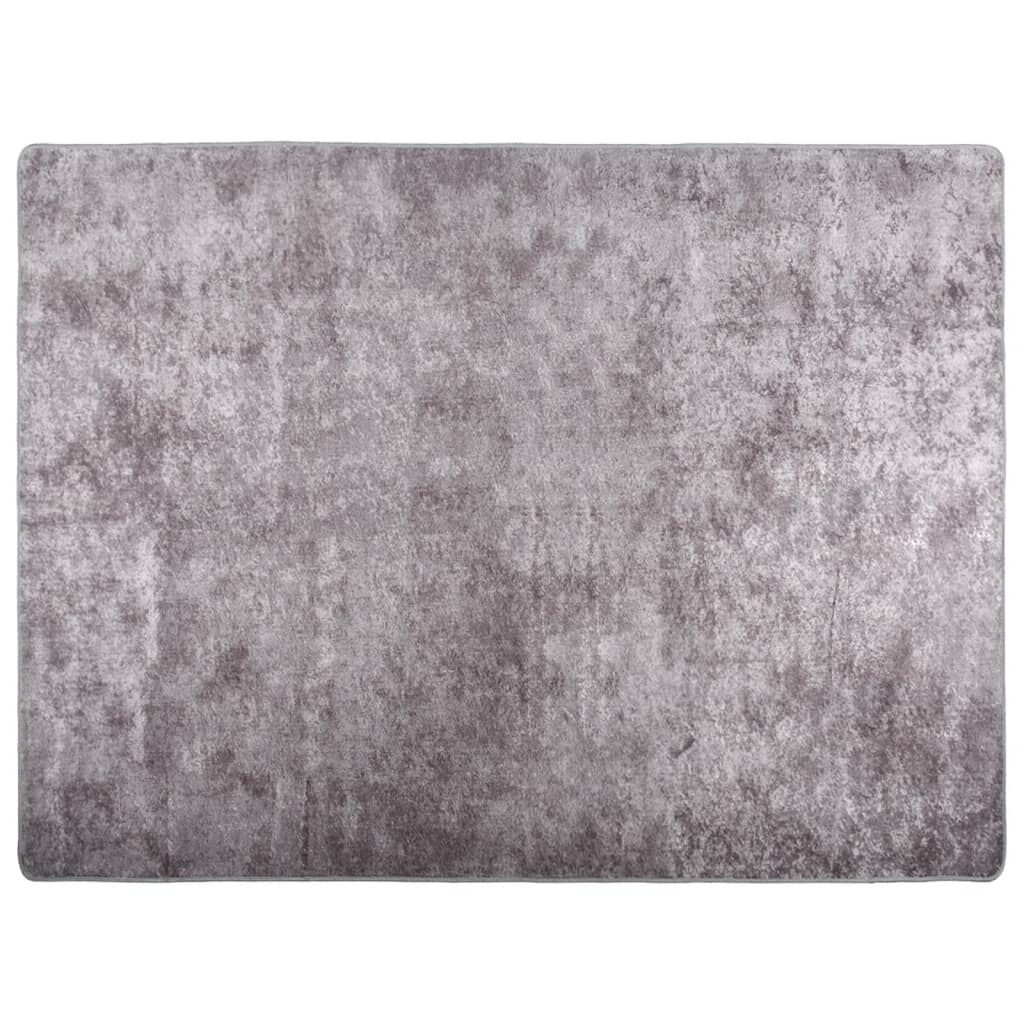 VidaXL Vloerkleed 400x300 Grijs - Wasbaar & Anti-slip! 45% Korting