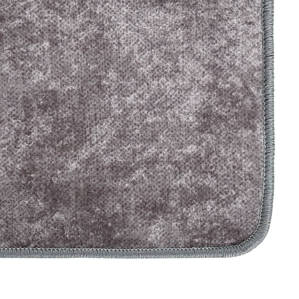 VidaXL Vloerkleed 400x300 Grijs - Wasbaar & Anti-slip! 45% Korting