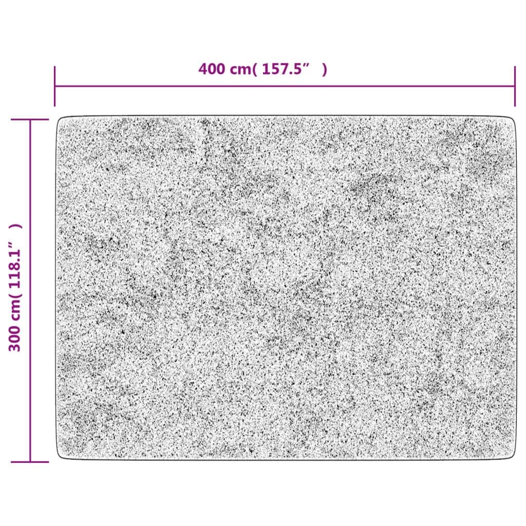 VidaXL Vloerkleed 400x300 Grijs - Wasbaar & Anti-slip! 45% Korting