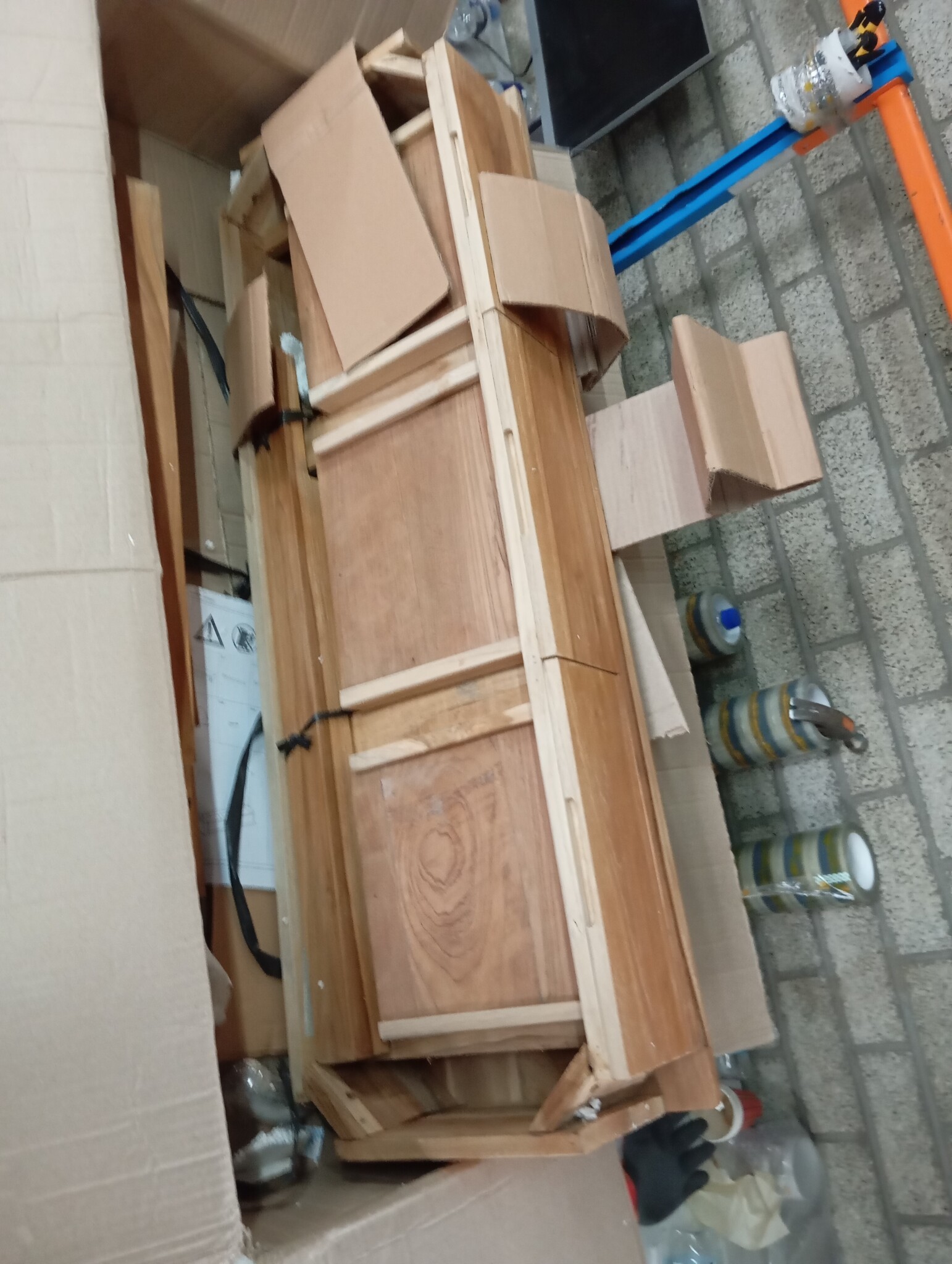 Wandtafel Massief Teakhout 110cm - 50% Korting! (Lichte Schade)