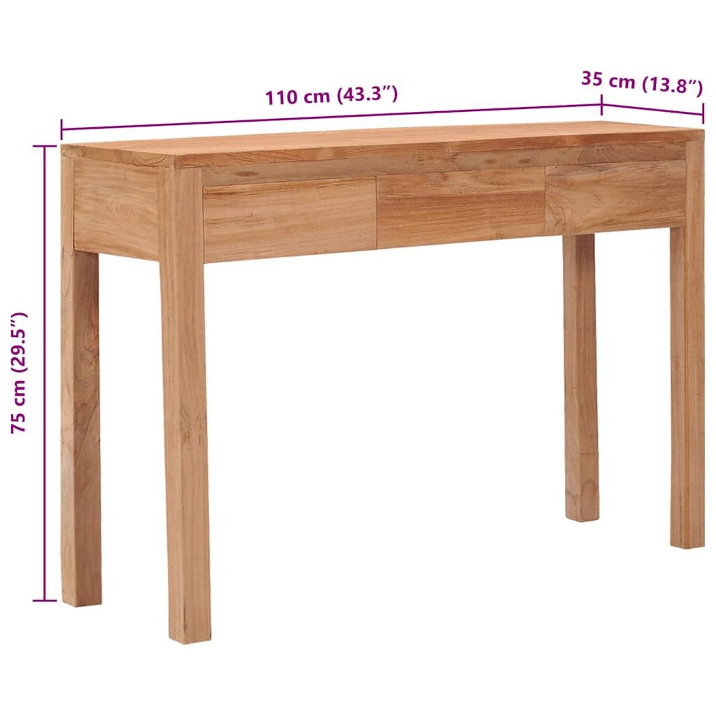 Wandtafel Massief Teakhout 110cm - 50% Korting! (Lichte Schade)