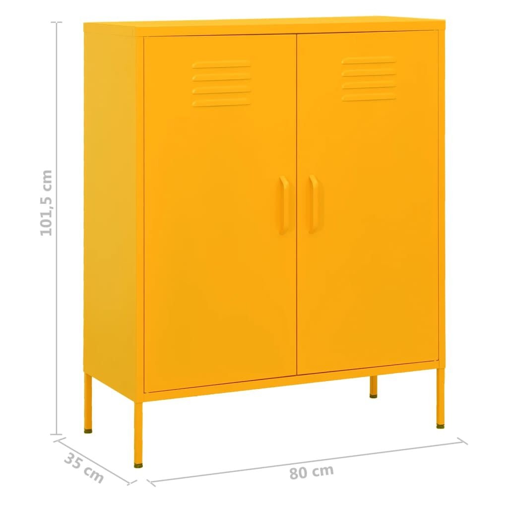vidaXL Opbergkast Mosterdgeel - 35% Korting!