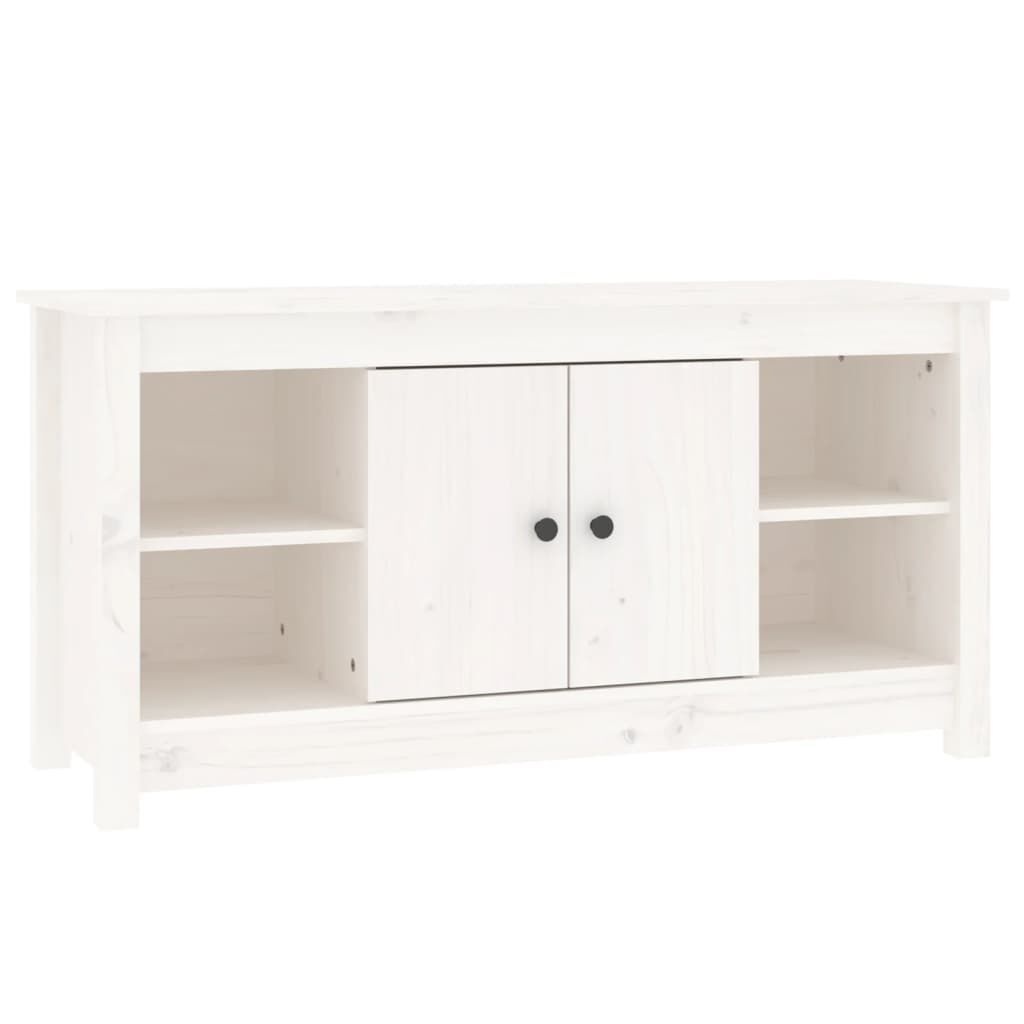 vidaXL TV-Meubel Grenenhout Wit 103cm - 35% Korting!