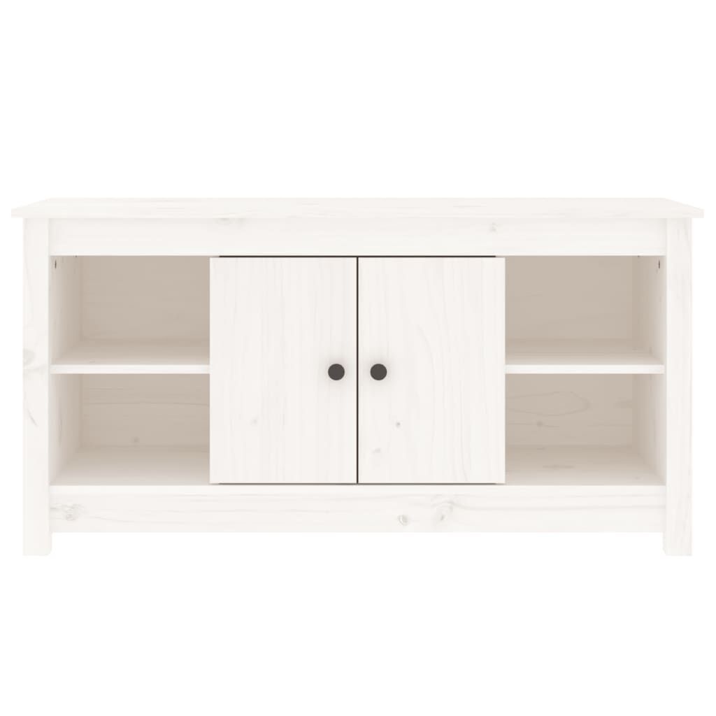 vidaXL TV-Meubel Grenenhout Wit 103cm - 35% Korting!