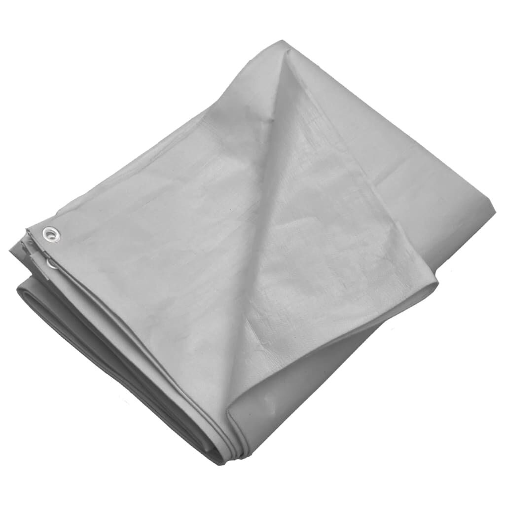 vidaXL Dekzeil Grijs 6x8m - 47% Korting! Nieuwstaat!