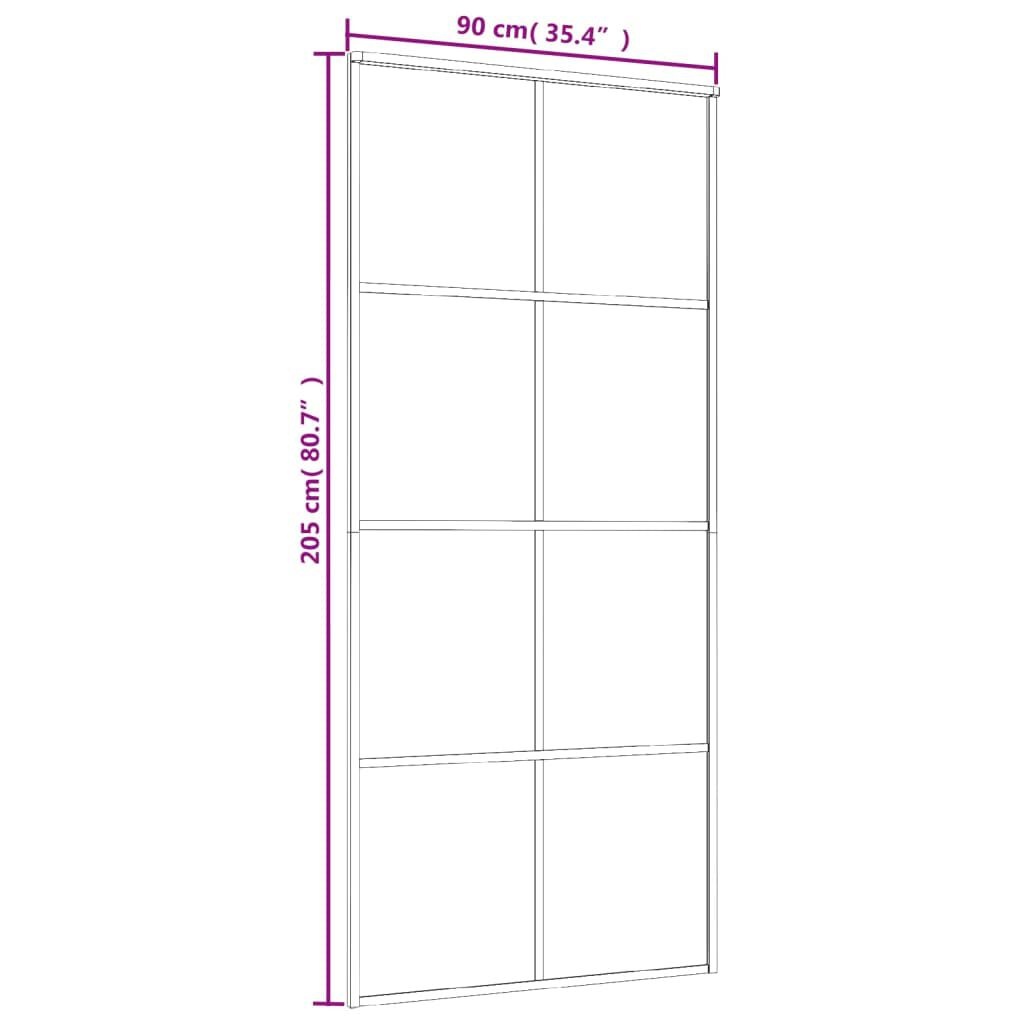 Schuifdeur 90x205cm Wit ESG-Glas - 53% Korting!