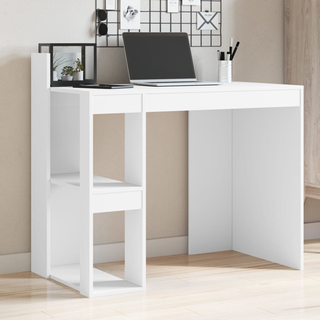 vidaXL Bureau Wit Hout - 41% Korting! Zo Goed Als Nieuw