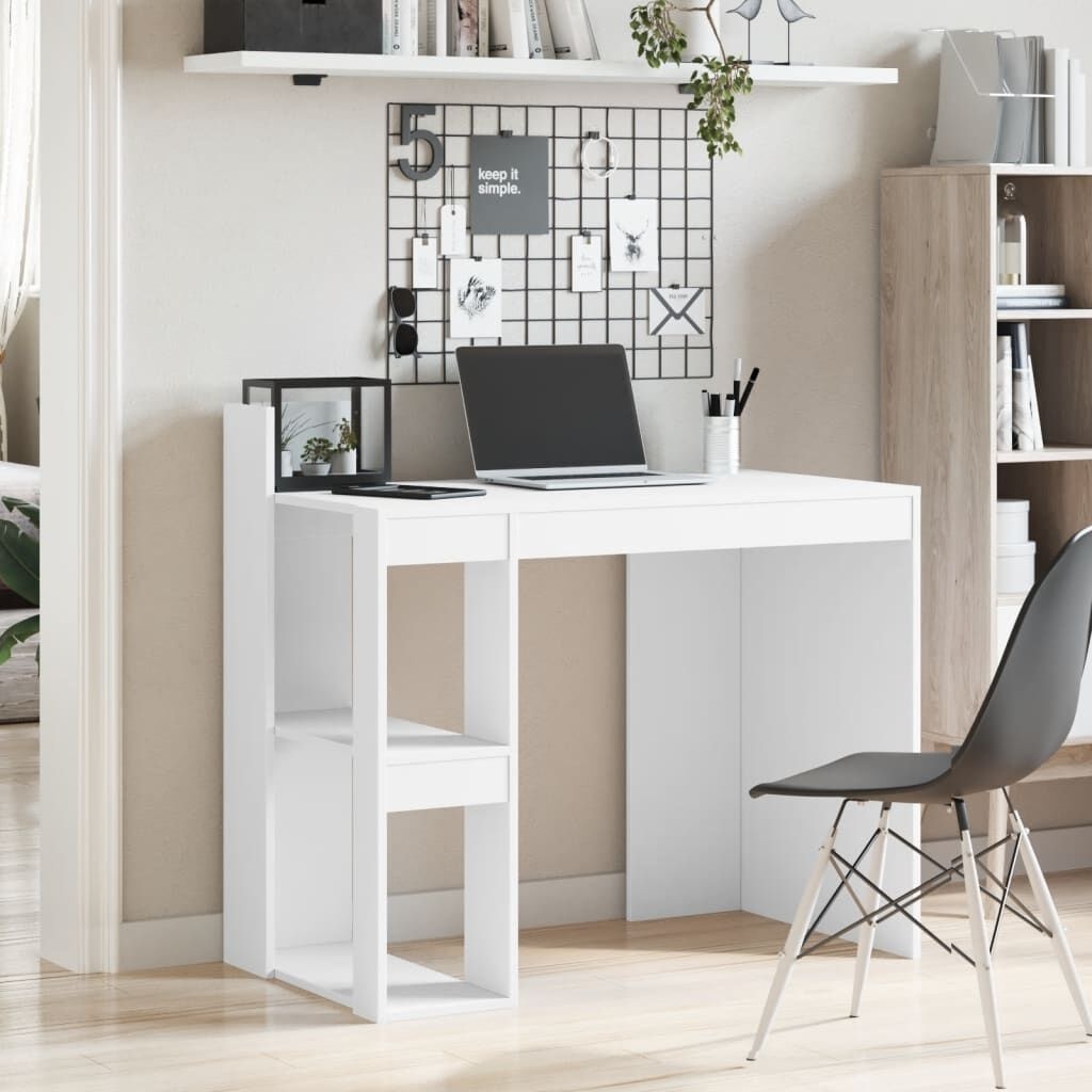 vidaXL Bureau Wit Hout - 41% Korting! Zo Goed Als Nieuw