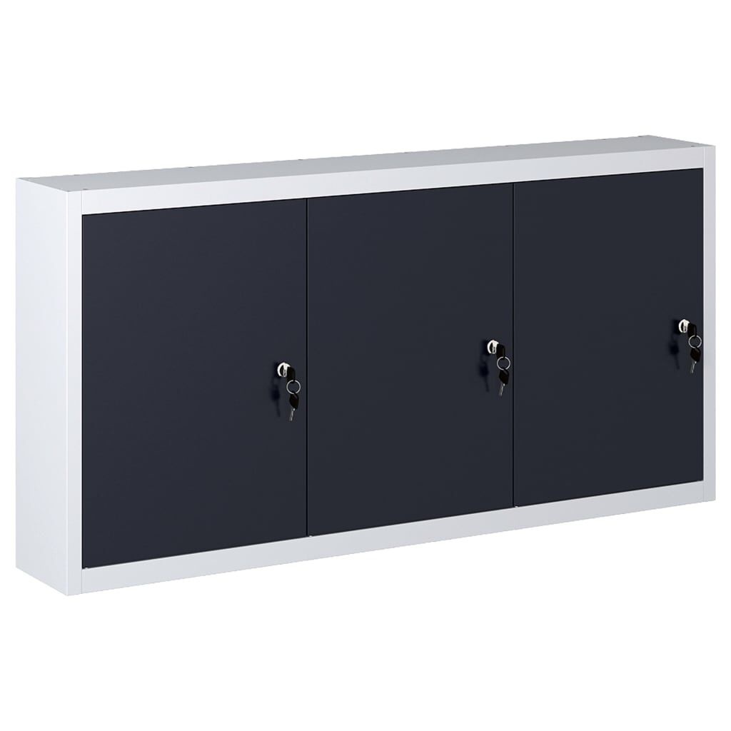 vidaXL Gereedschapskast Wand - Grijs/Zwart - 50% Korting!