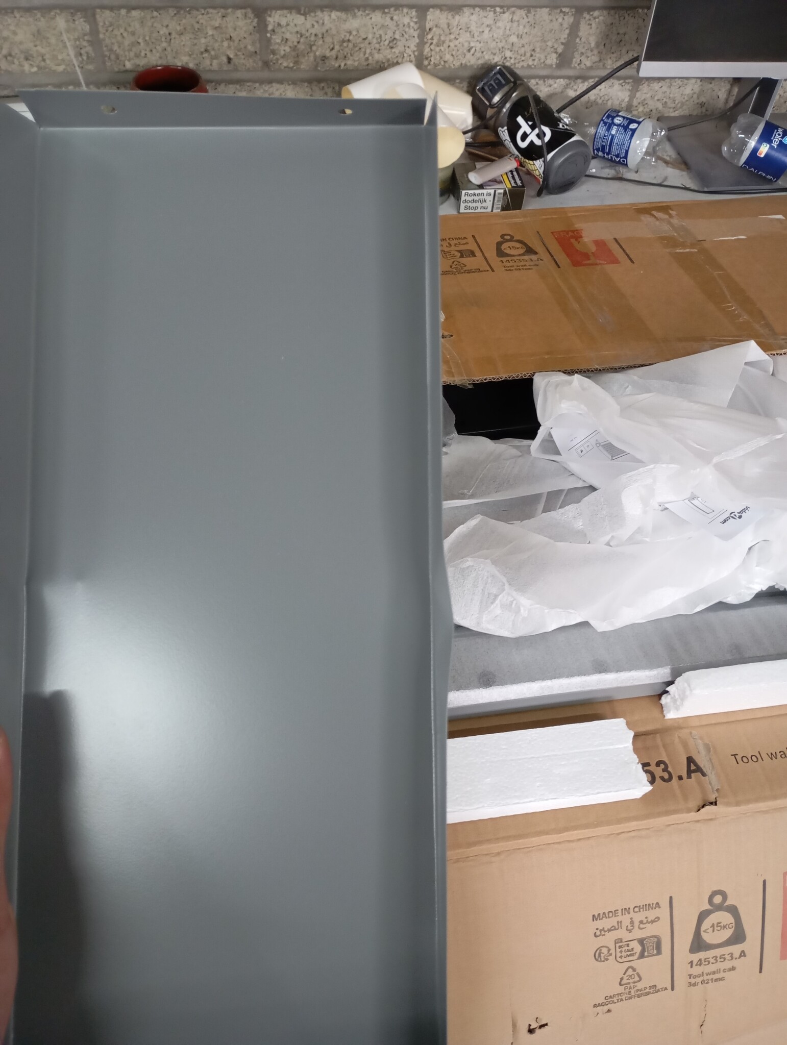 vidaXL Gereedschapskast Wand - Grijs/Zwart - 50% Korting!