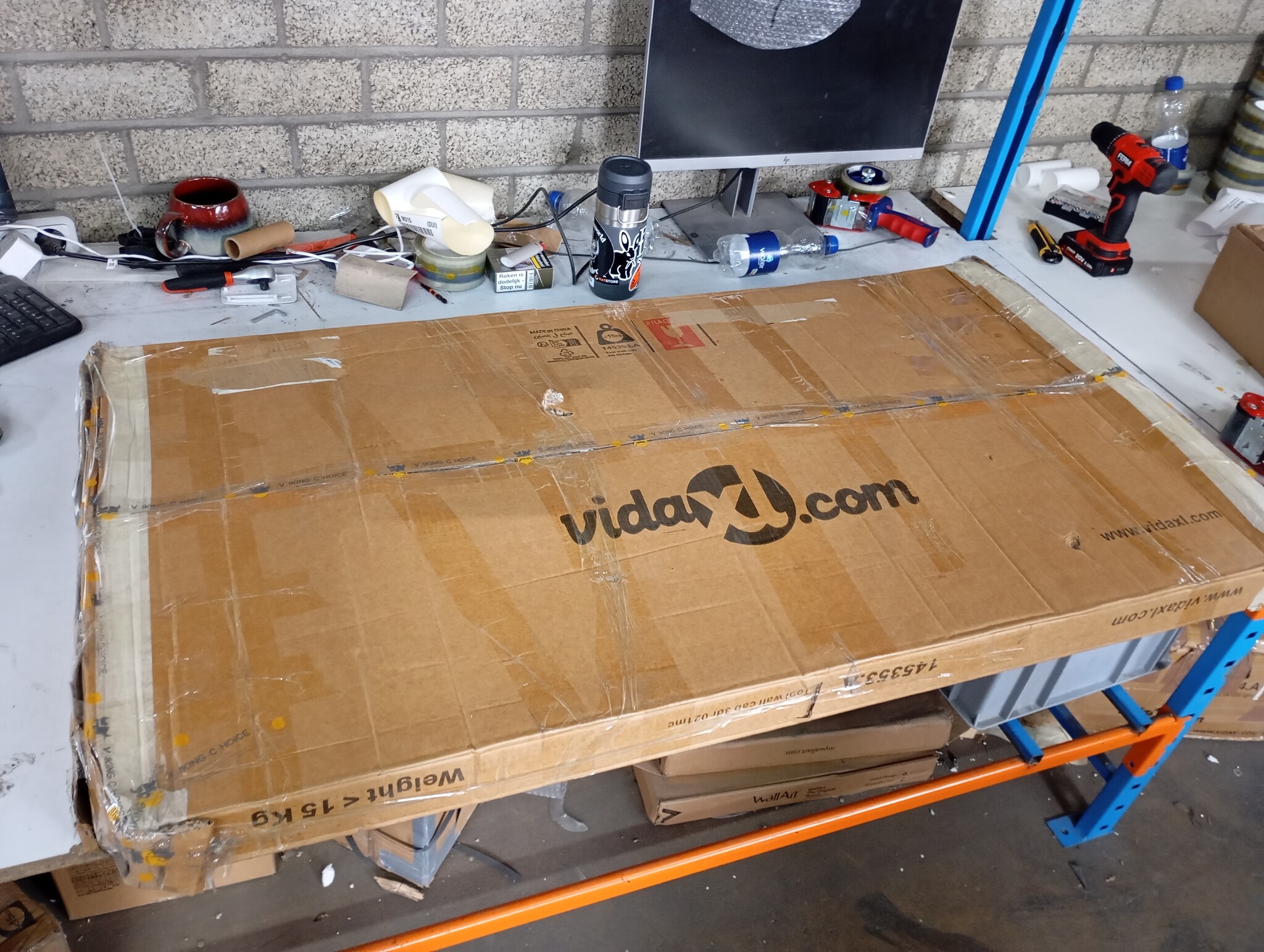 vidaXL Gereedschapskast Wand - Grijs/Zwart - 50% Korting!