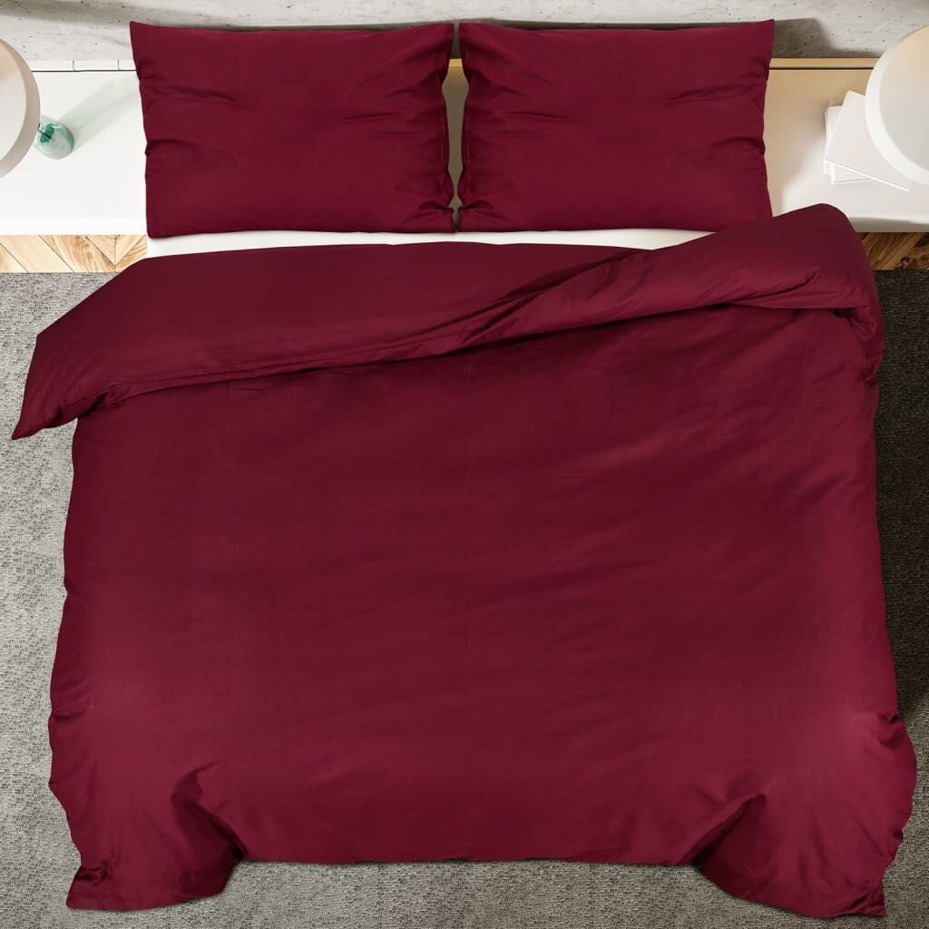 VidaXL Dekbedovertrek Bordeaux 200x220 - 57% Korting!