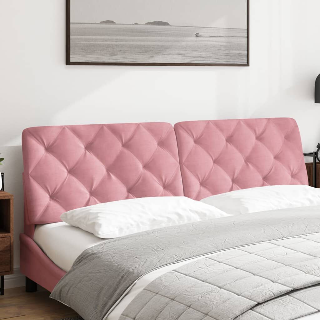 vidaXL Hoofdbordkussen Roze Fluweel 180cm - 53% Korting!