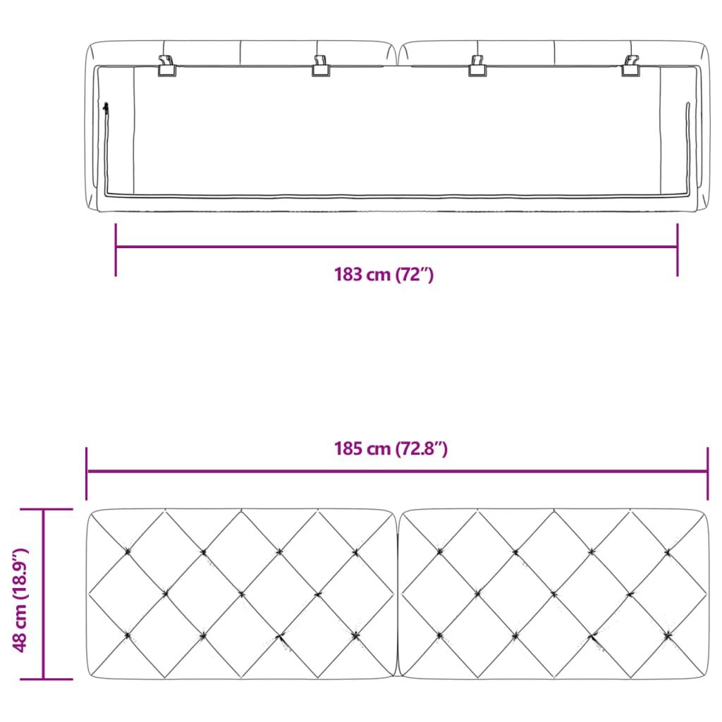vidaXL Hoofdbordkussen Roze Fluweel 180cm - 53% Korting!