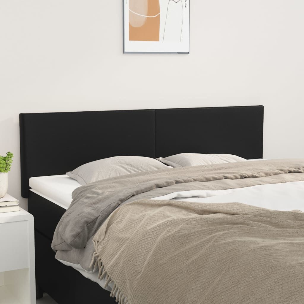 vidaXL Hoofdbord Zwart Kunstleer (2 st) - 47% Korting!