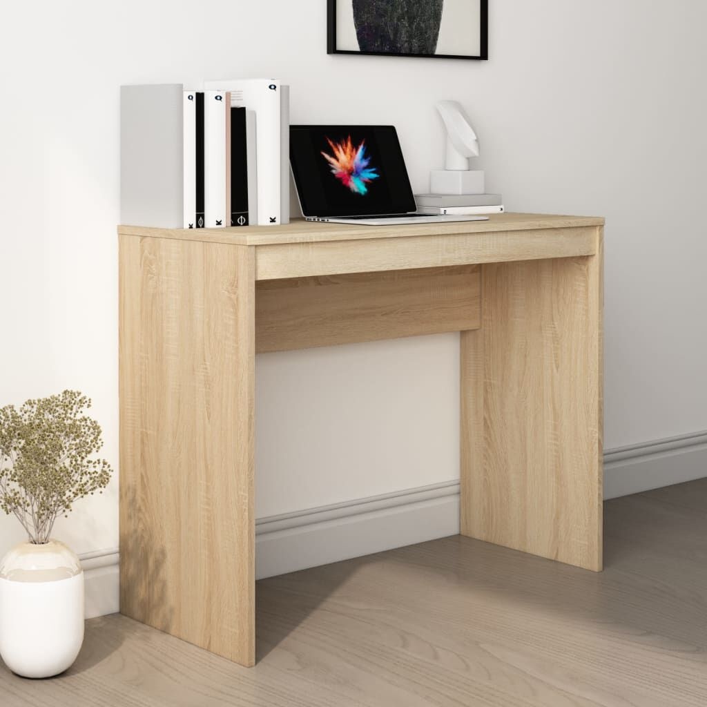 vidaXL Bureau Sonoma Eiken 90cm - Lichte Schade - 35% Korting!