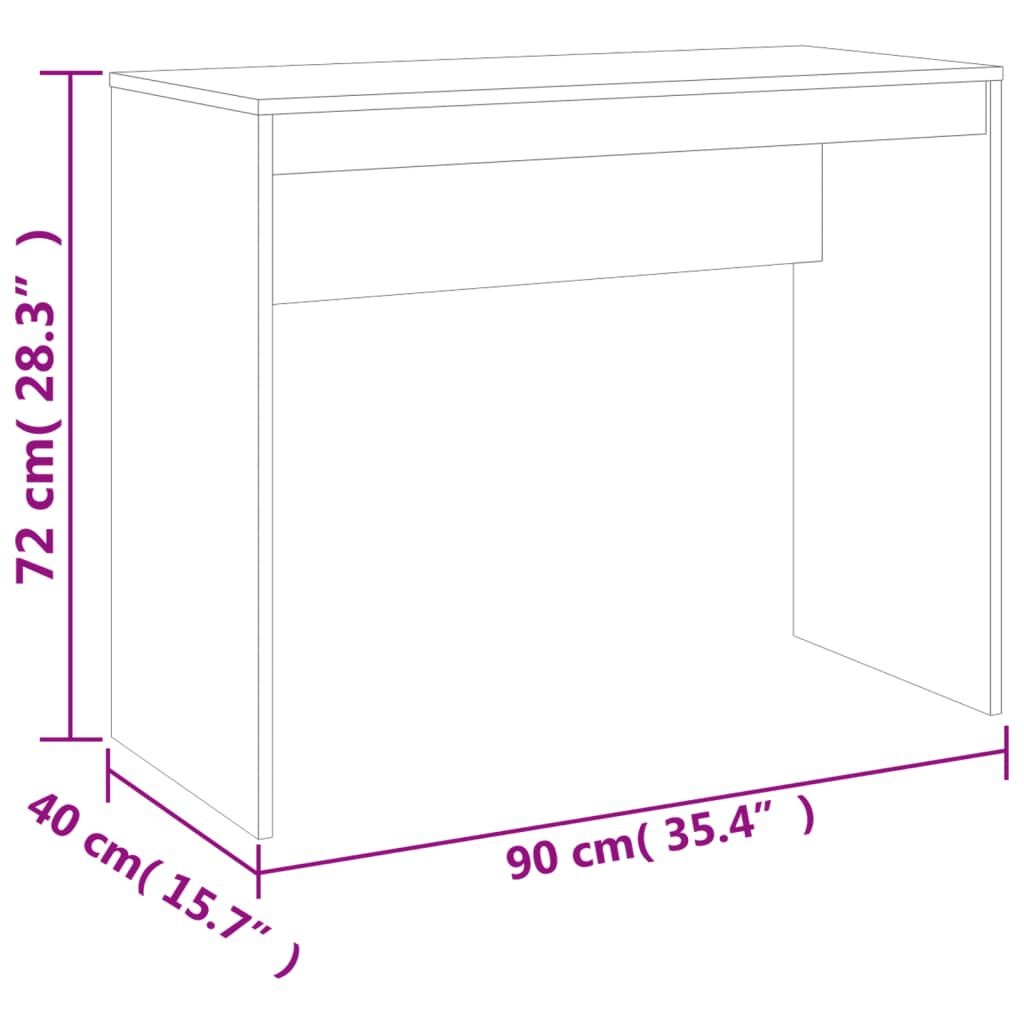 vidaXL Bureau Sonoma Eiken 90cm - Lichte Schade - 35% Korting!