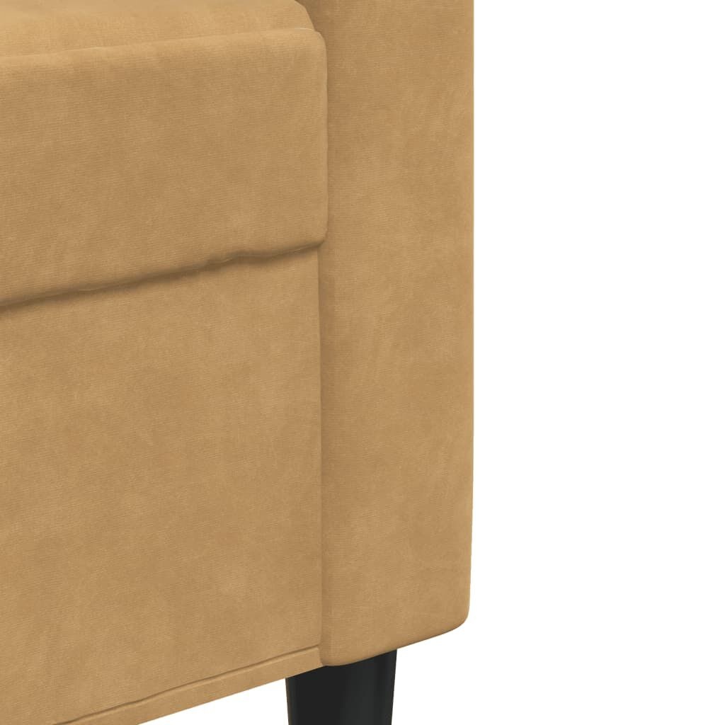 VidaXL Bruine Fluweel Driezitsbank - 35% Korting!