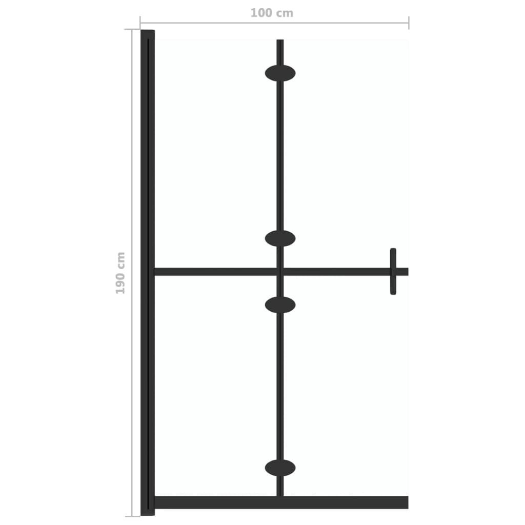 Inloopdouchewand Inklapbaar 100x190 cm -35% Korting!