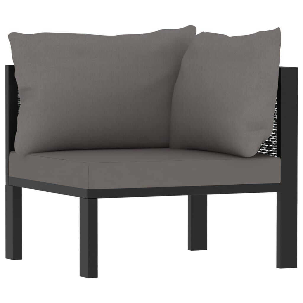 VidaXL Hoekbank Rattan Antraciet - 60% Korting! (Schroeven Missen)
