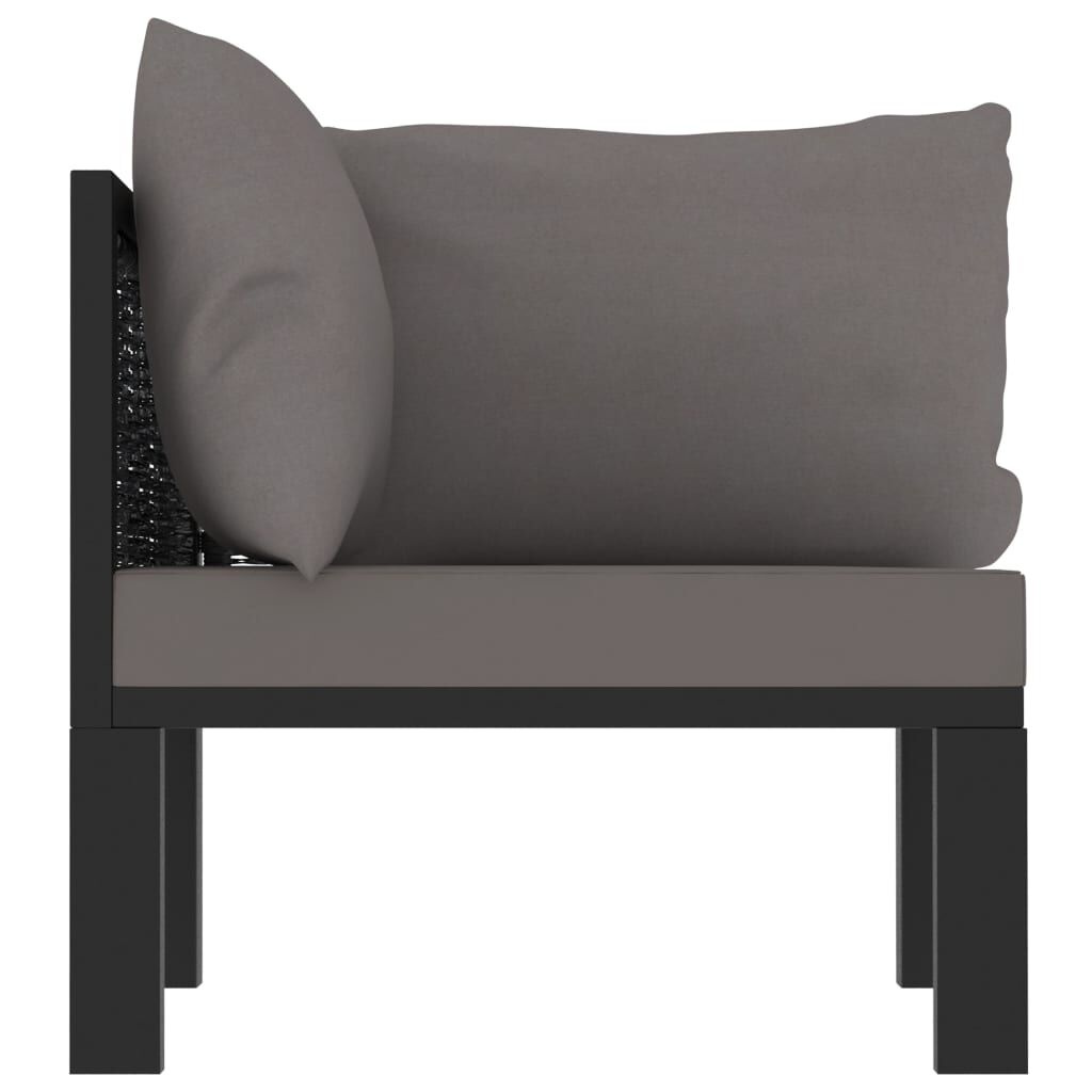 VidaXL Hoekbank Rattan Antraciet - 60% Korting! (Schroeven Missen)
