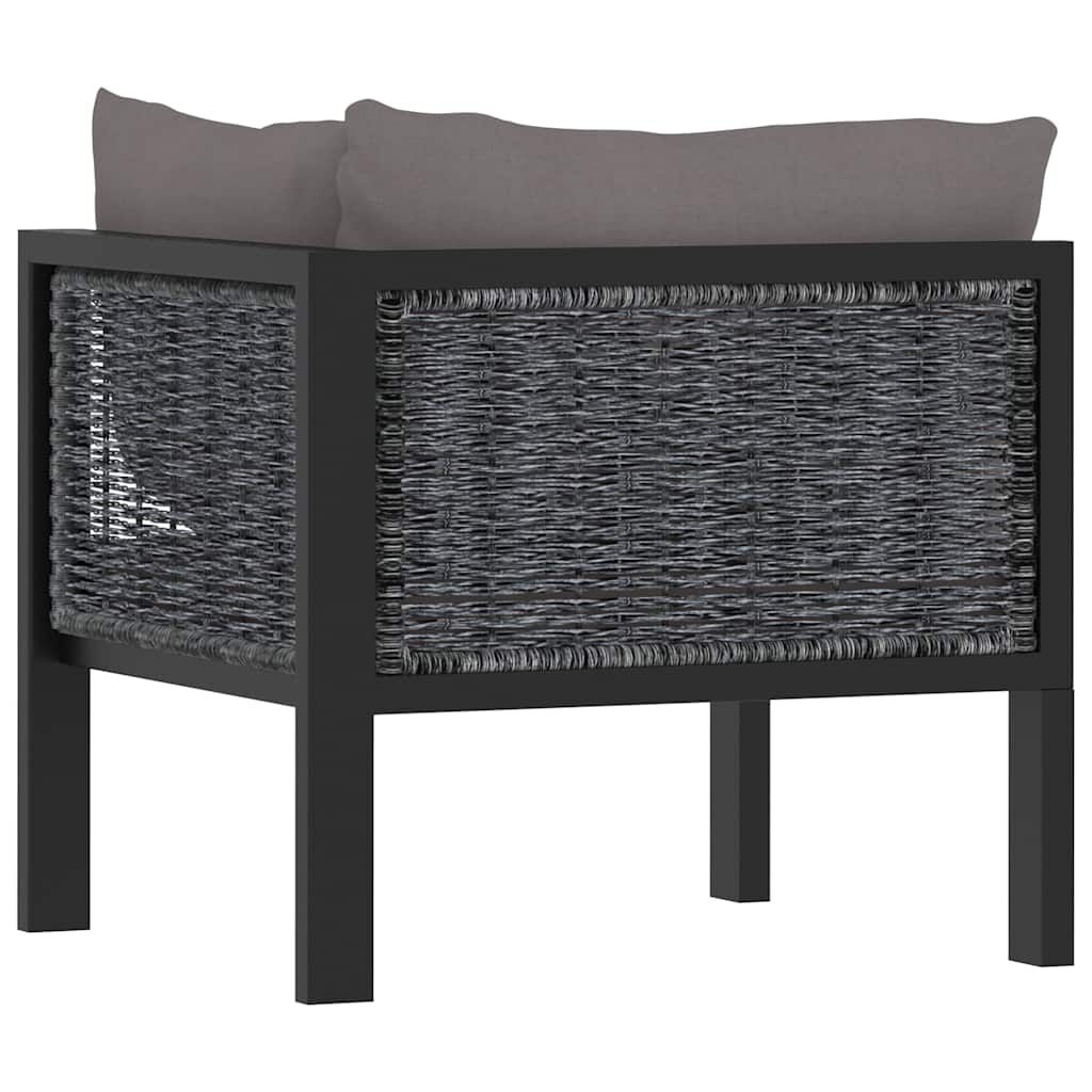 VidaXL Hoekbank Rattan Antraciet - 60% Korting! (Schroeven Missen)