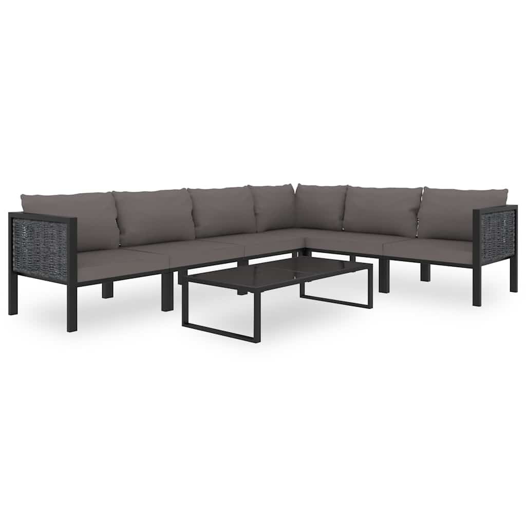 VidaXL Hoekbank Rattan Antraciet - 60% Korting! (Schroeven Missen)