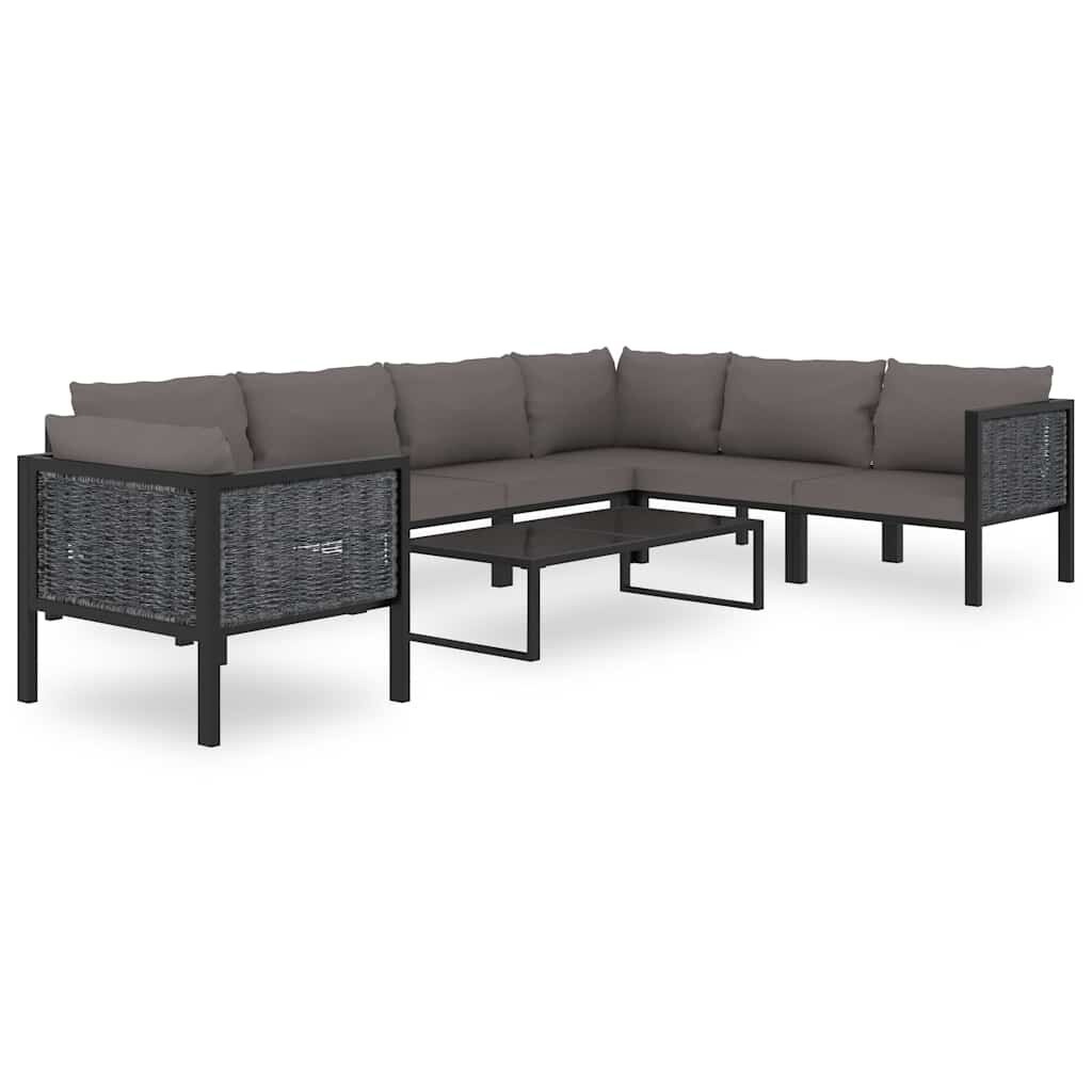 VidaXL Hoekbank Rattan Antraciet - 60% Korting! (Schroeven Missen)