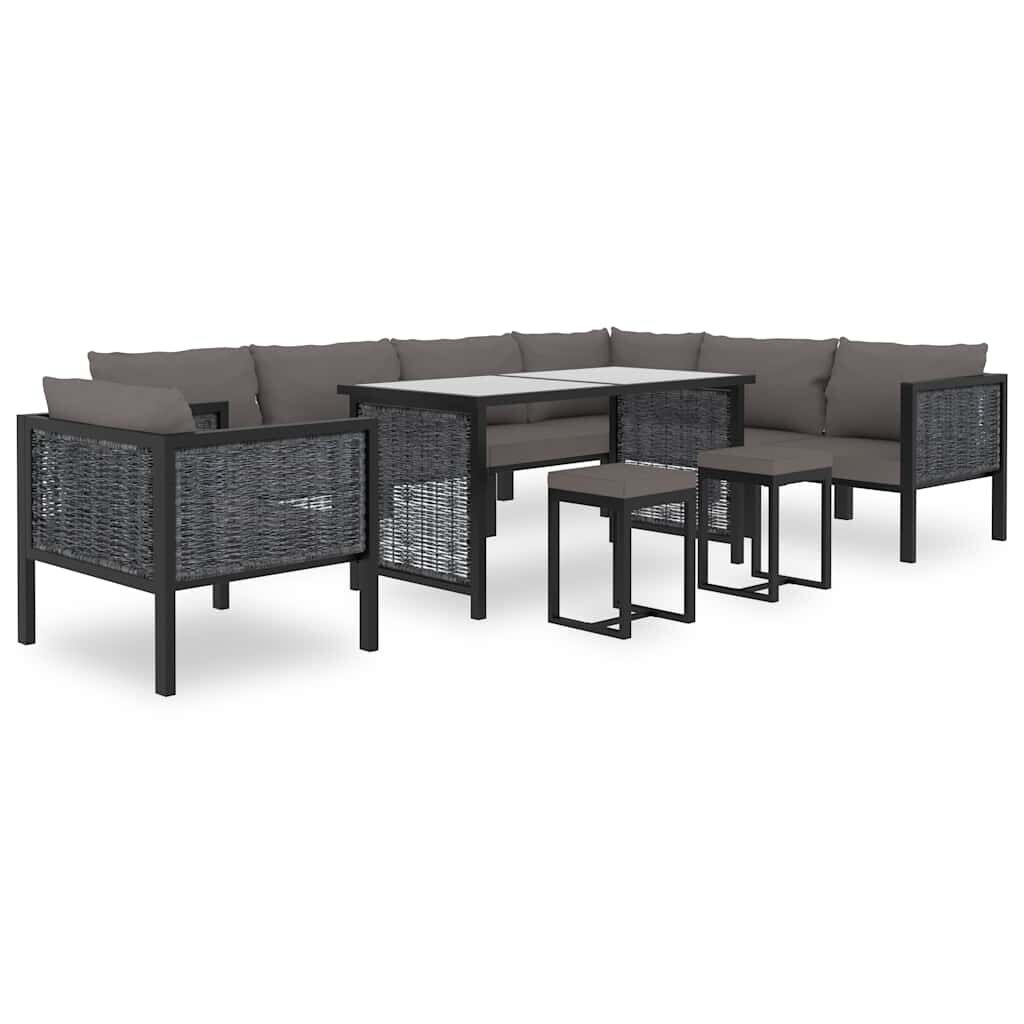 VidaXL Hoekbank Rattan Antraciet - 60% Korting! (Schroeven Missen)