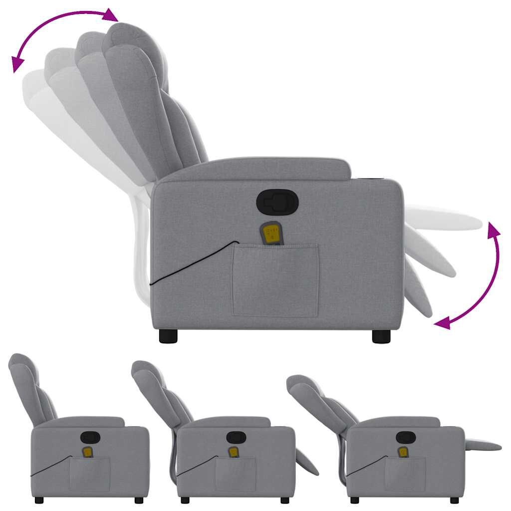 vidaXL Massagestoel Lichtgrijs - Verstelbaar - 47% Korting!
