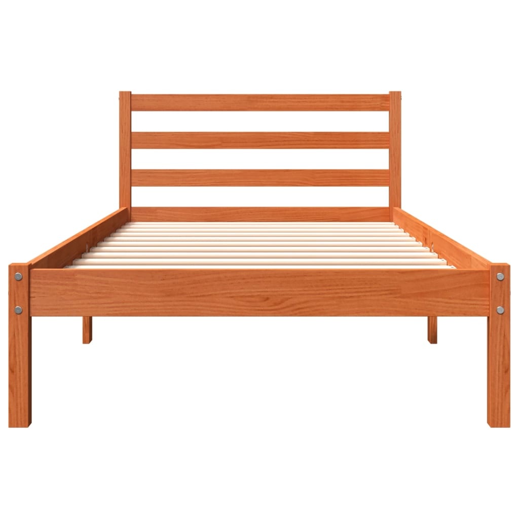 Grenen Bedframe 90x190 Wasbruin -35%! Massief Hout, Retourdeal