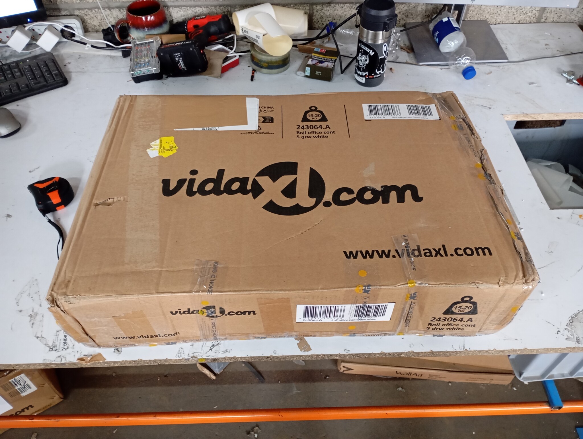 vidaXL Ladeblok Wit - 50% Korting! Lichte Schade, Super Deal!
