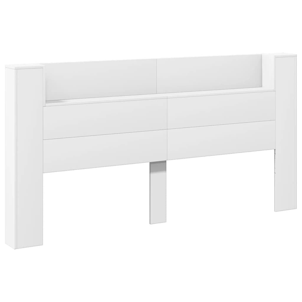 vidaXL Hoofdbordkast LED 200cm Wit - 35% Korting!