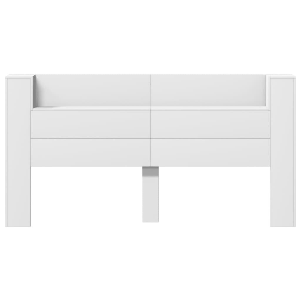 vidaXL Hoofdbordkast LED 200cm Wit - 35% Korting!