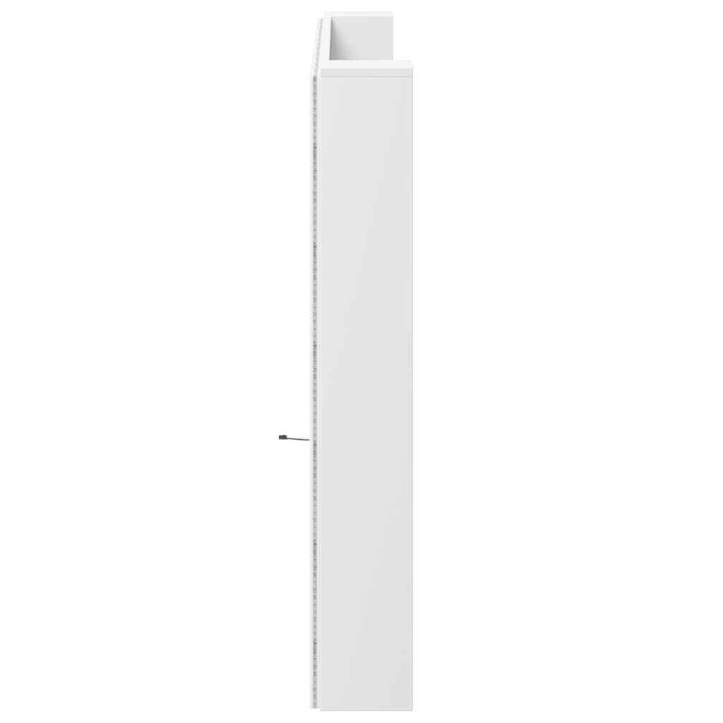 vidaXL Hoofdbordkast LED 200cm Wit - 35% Korting!