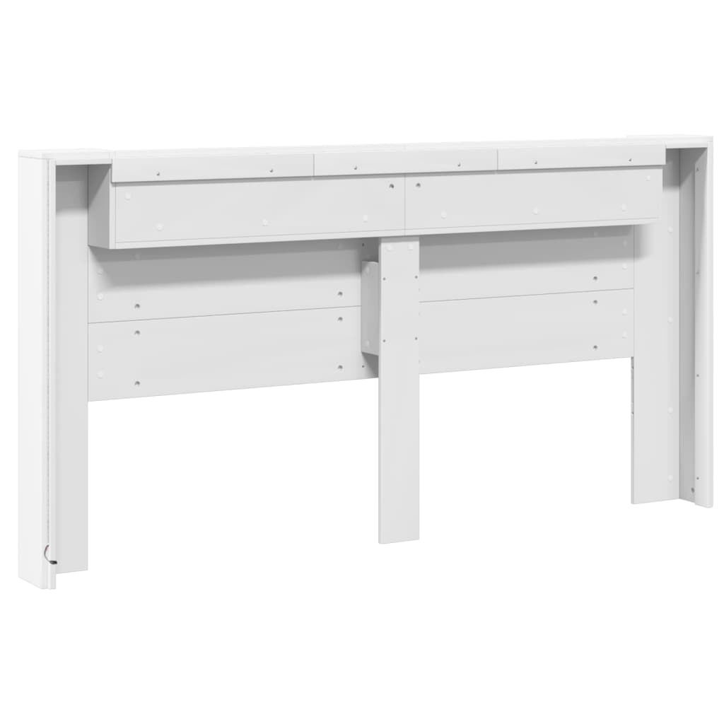 vidaXL Hoofdbordkast LED 200cm Wit - 35% Korting!