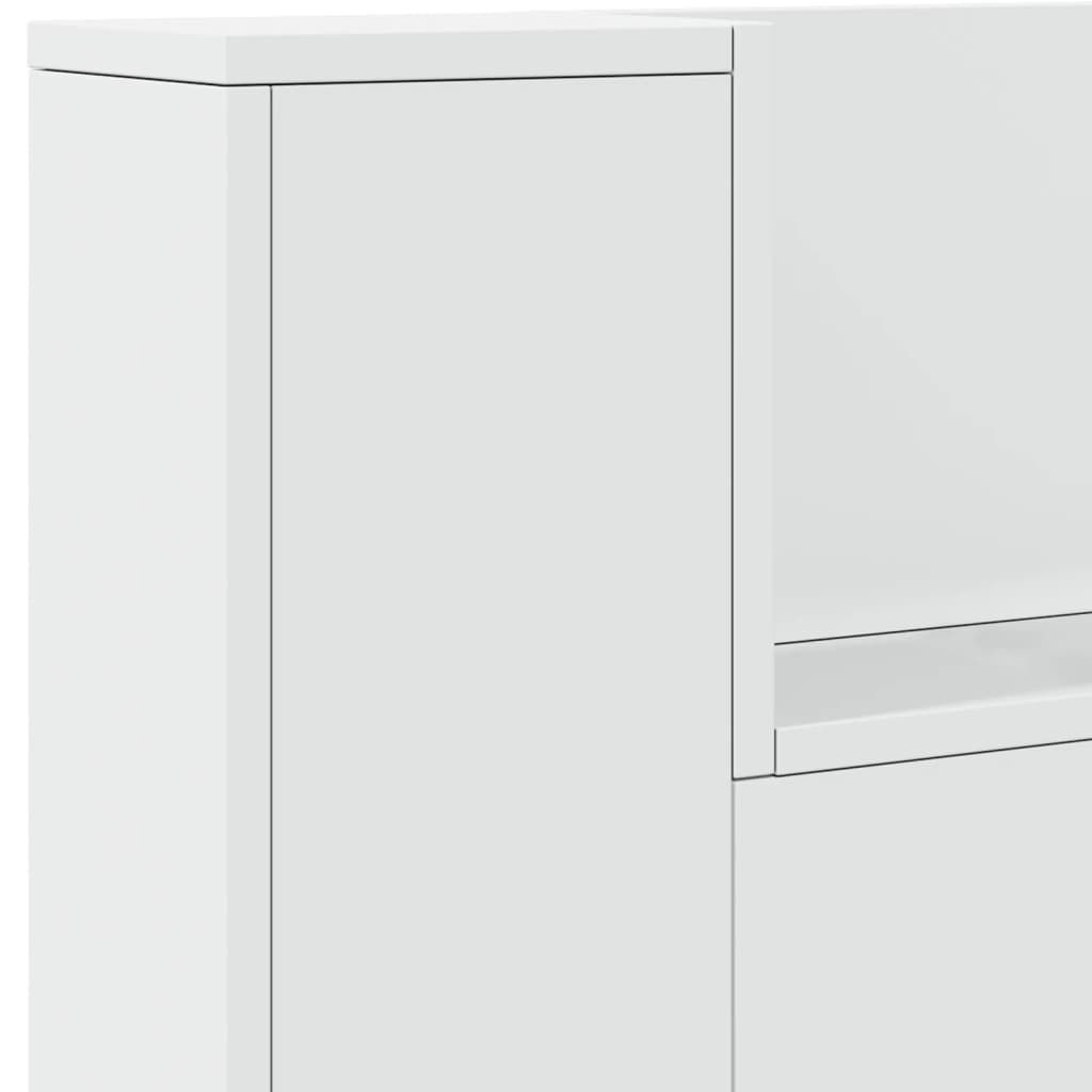 vidaXL Hoofdbordkast LED 200cm Wit - 35% Korting!